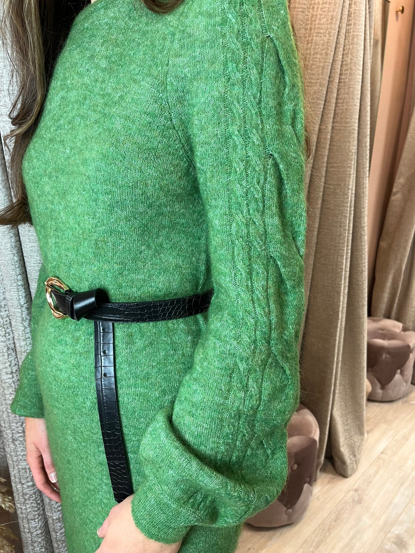 Ichi Ihjordan Knit Dress Willow Bough