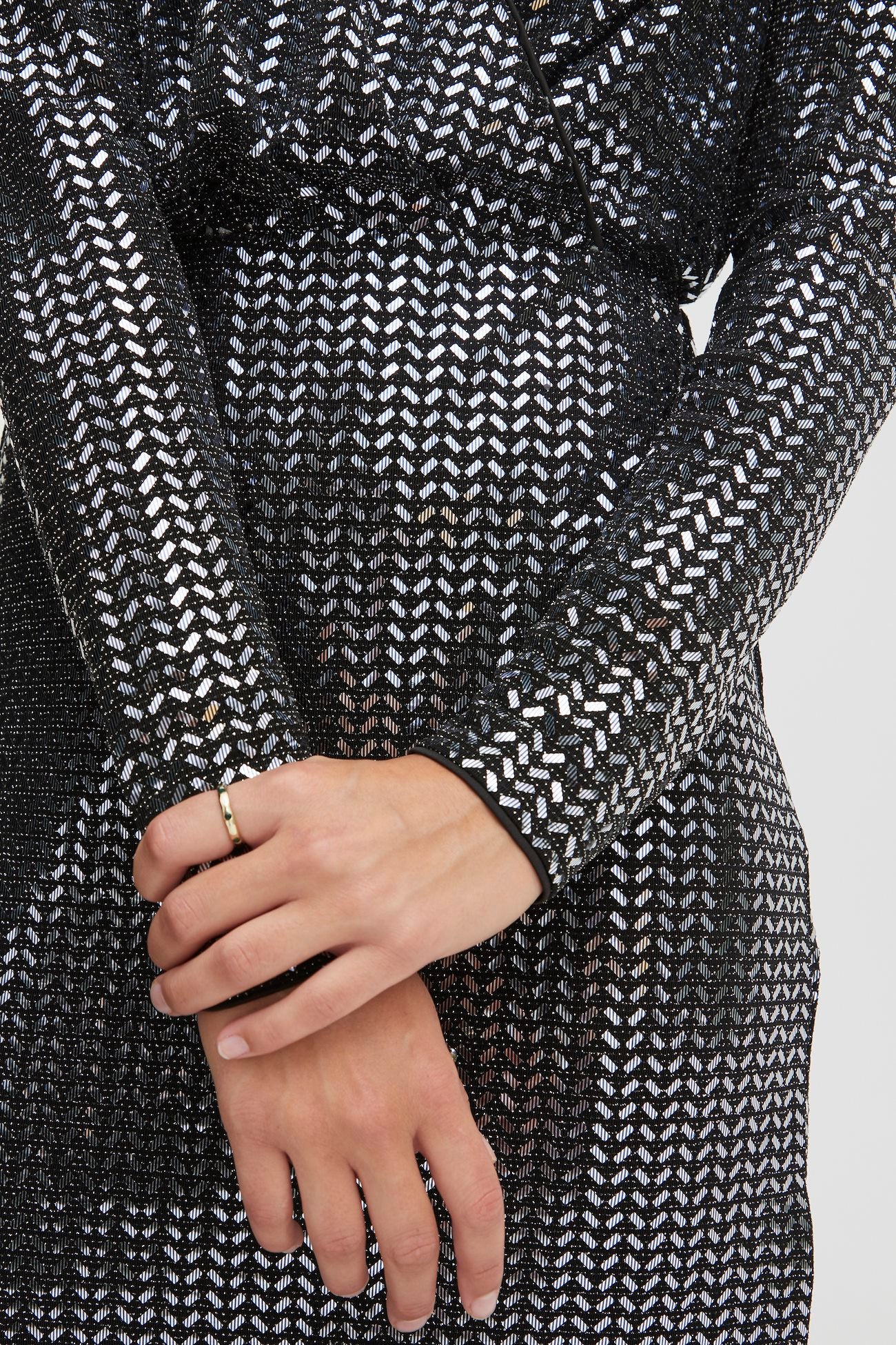 ichi sequin dress Ichi Sequin Tweed Dress