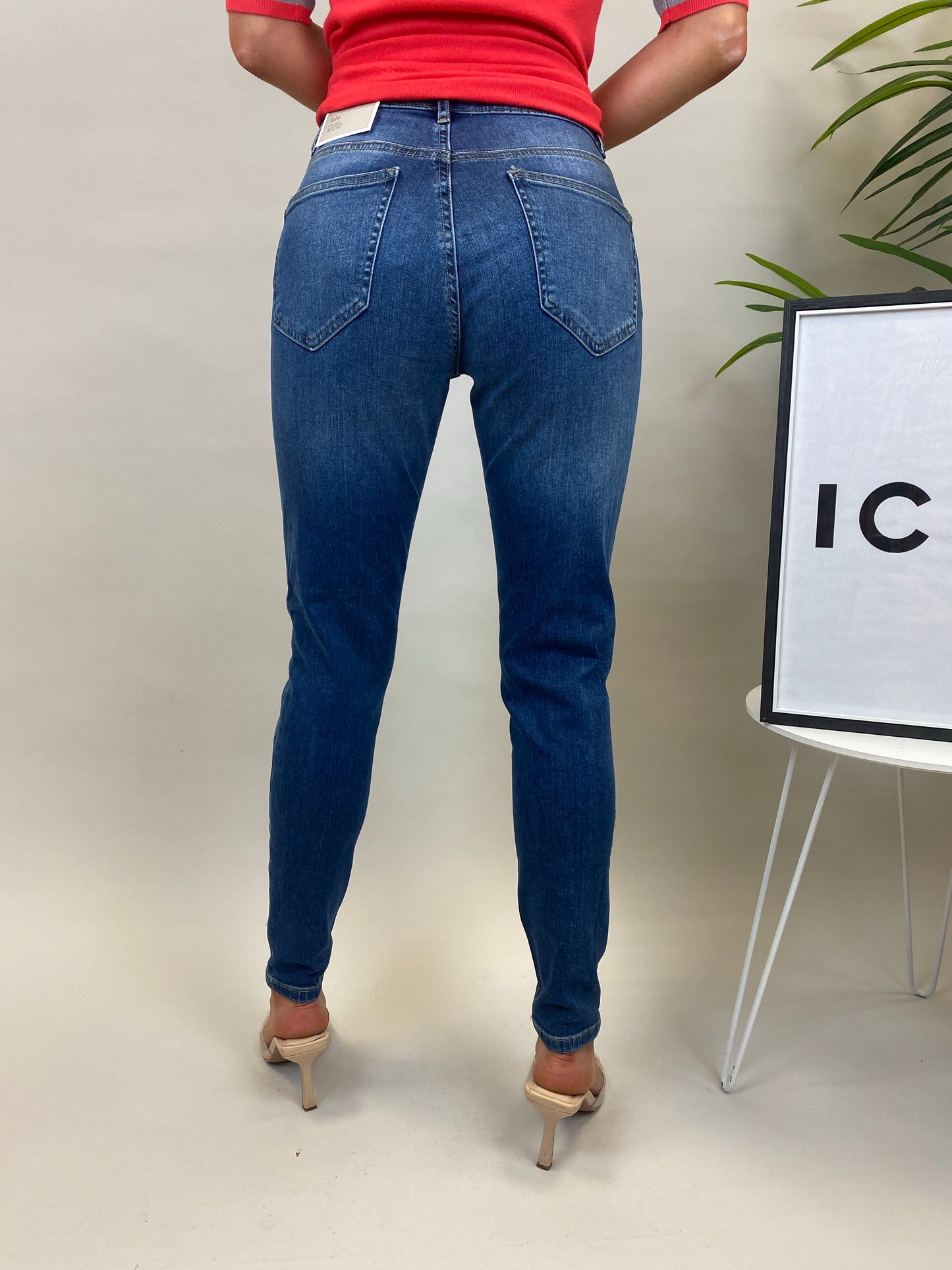Ichi Ihtwiggy Lulu Skinny Jeans Medium Blue