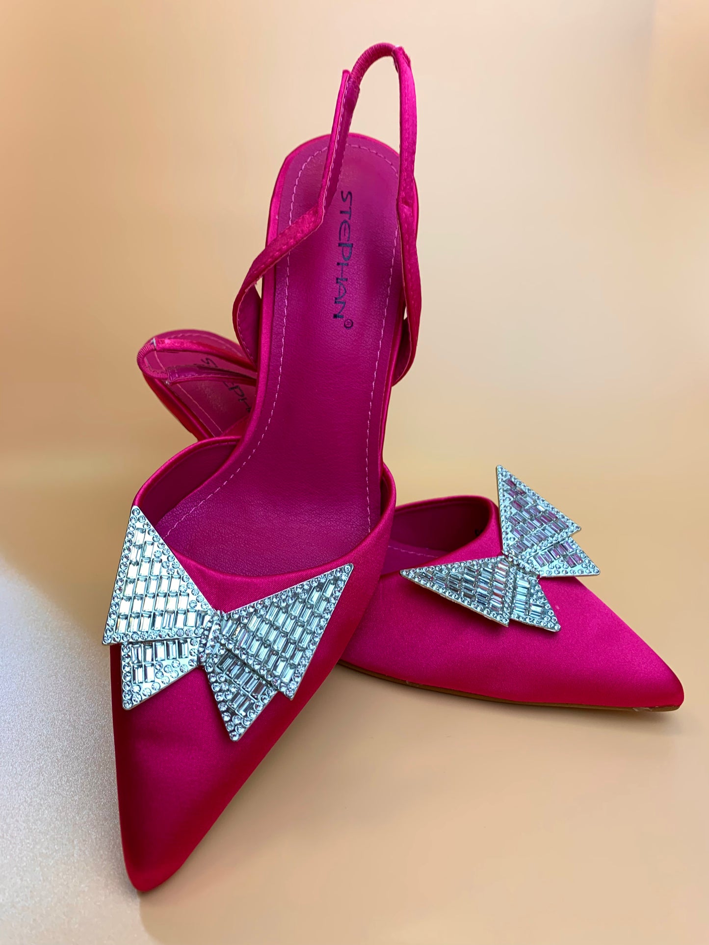 Grace Fuchsia Embellished Heels