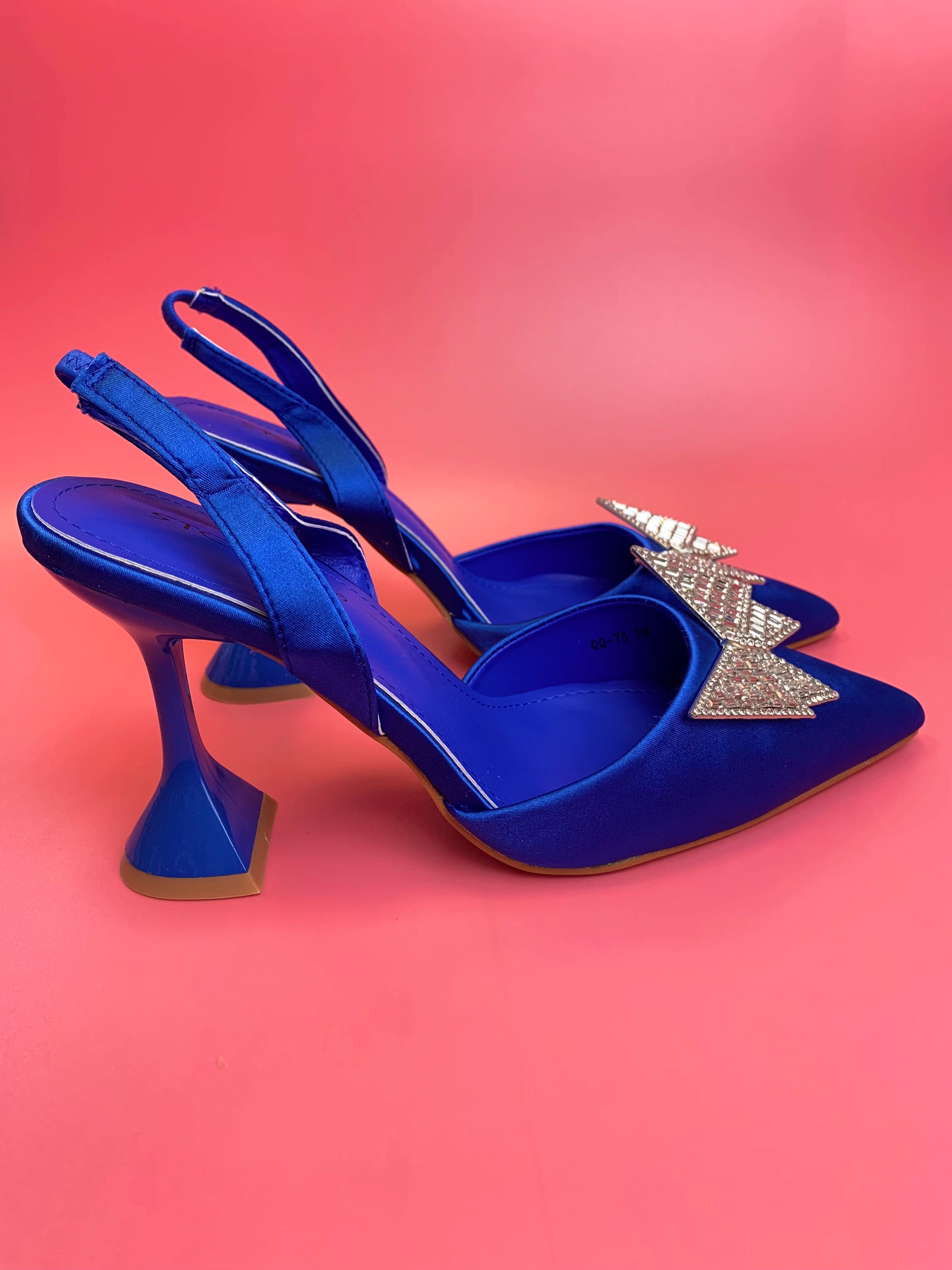 Blue embellished heels online