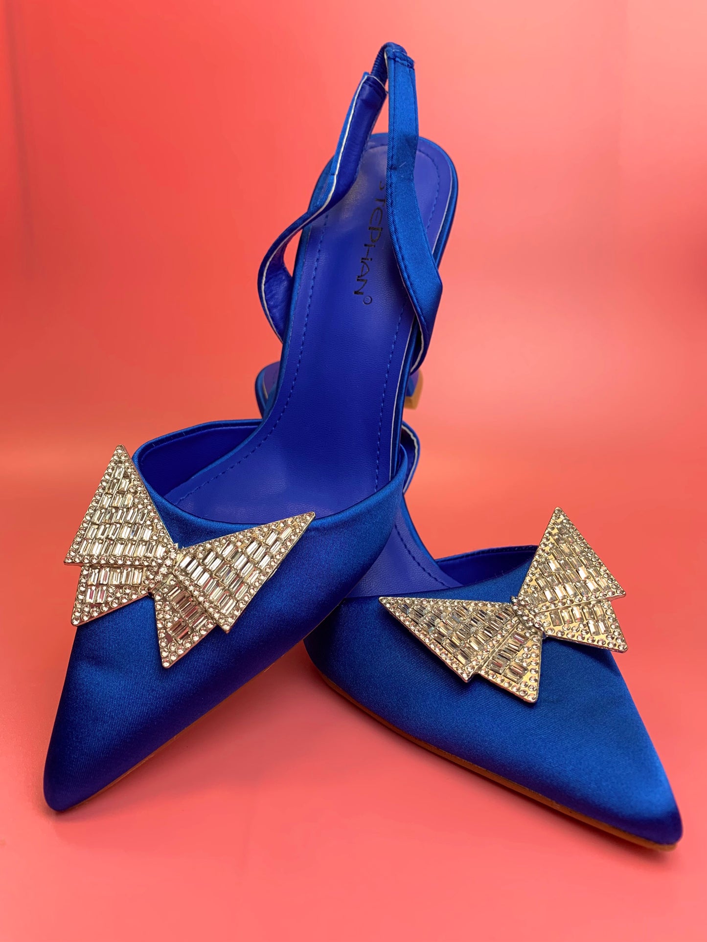 Grace Royal Blue Embellished Heels