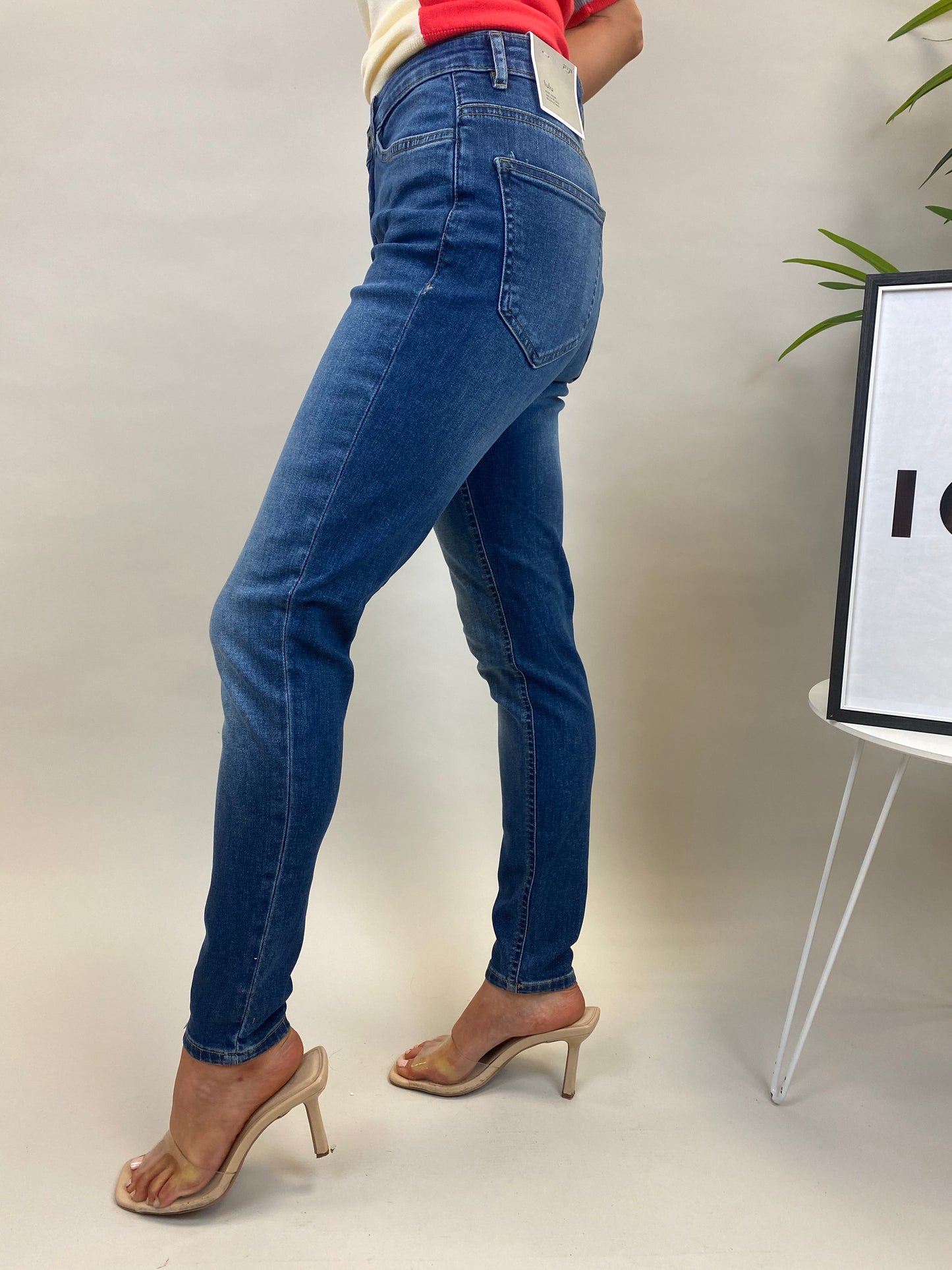 Ichi Ihtwiggy Lulu Skinny Jeans Medium Blue